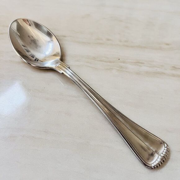 VTG TOWLE Hamilton Stainless Germany Soup Spoon 7” Satin Hdl Glossy Bwl 18/8 - Picture 1 of 7